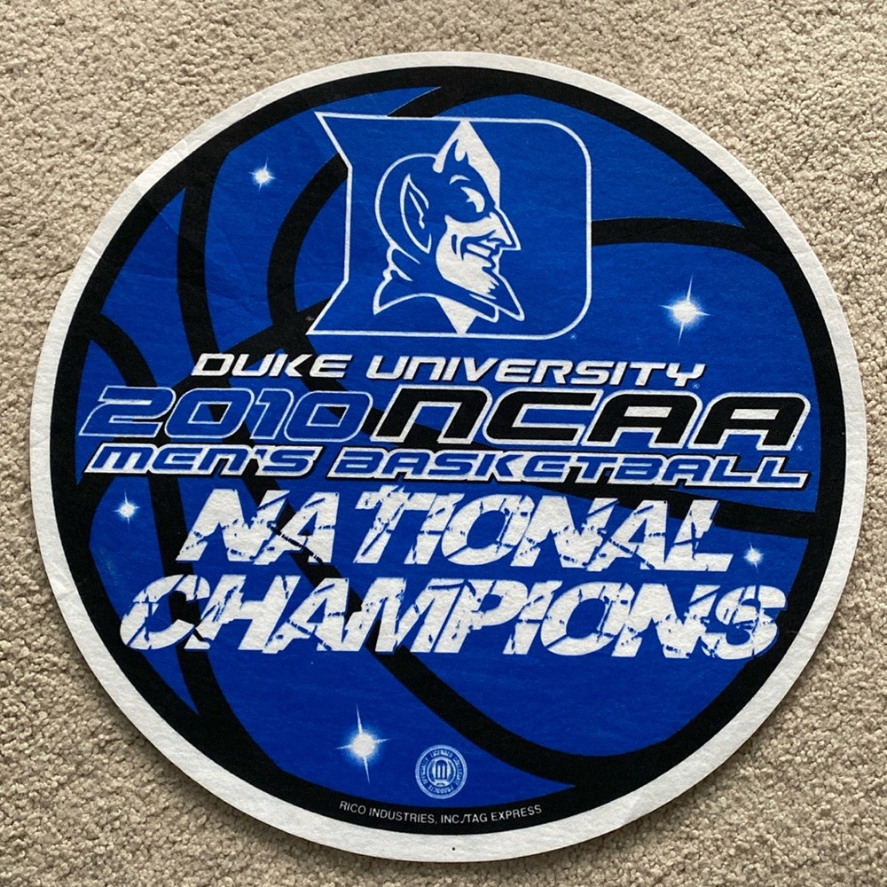 Duke University 2010 NCAA men’s basketball National Champions felt wall hanging